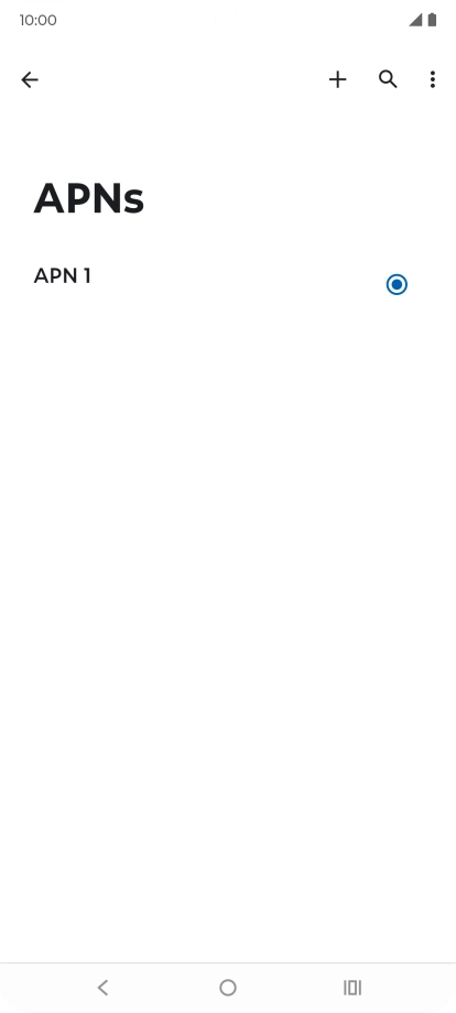 Press the new data connection icon.