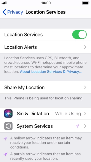 Press the required app.