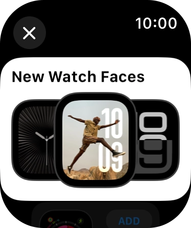 Turn the Digital Crown to see the different watch faces. Turn the Digital Crown to see the different watch faces.