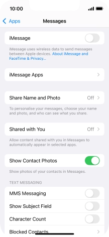 Press the indicator next to 