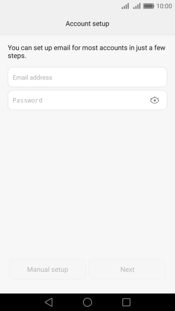 Press the text input field and key in your email address.