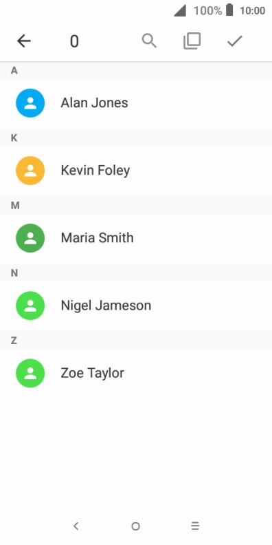 Press the select all icon.
