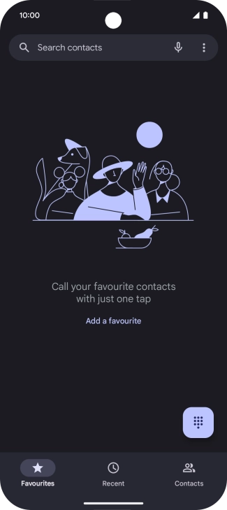 Press the menu icon.