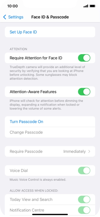 Press Set Up Face ID.