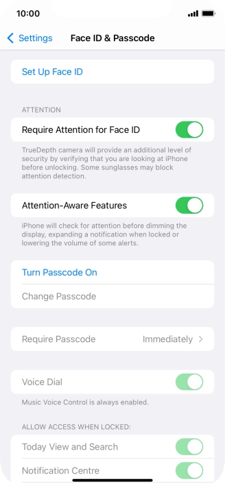 Press Set Up Face ID.