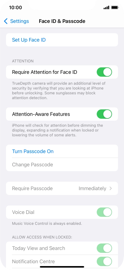 Press Set Up Face ID.