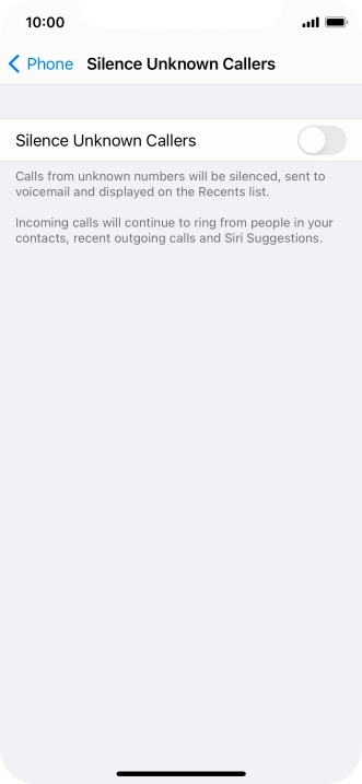 Press the indicator next to 