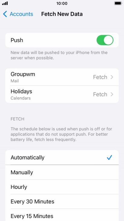 Press the indicator next to 