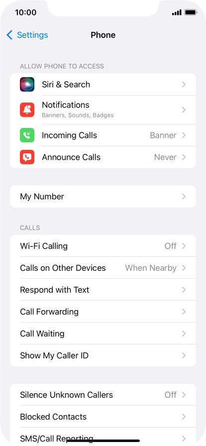 Press Wi-Fi Calling.