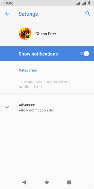 Press the indicator next to 