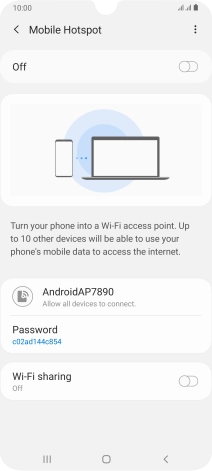 Press the menu icon.