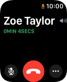 Press the end call icon.