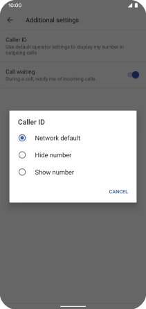 Press Show number to turn on caller identification.