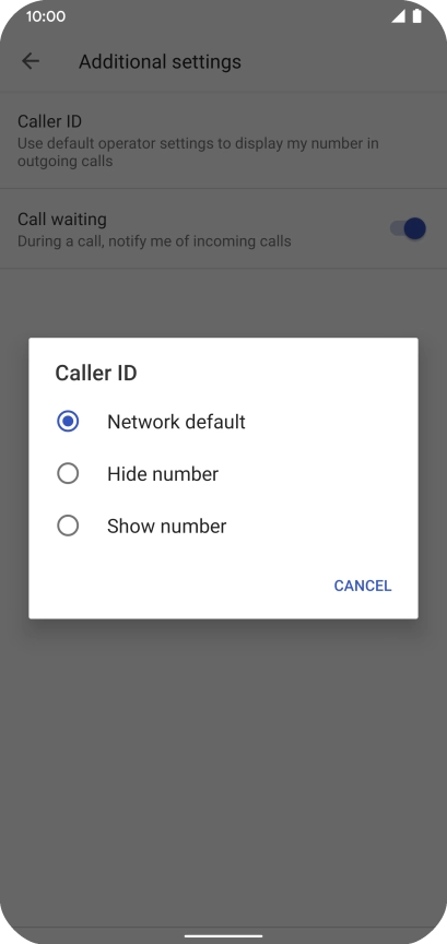 Press Show number to turn on caller identification.