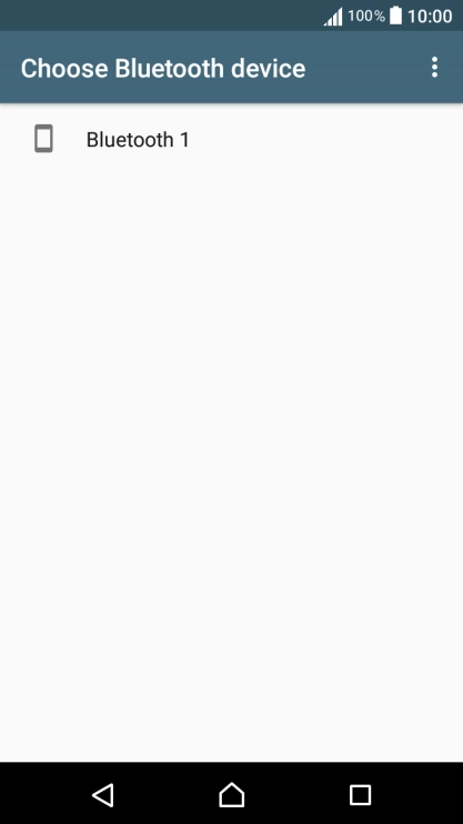 Press the required Bluetooth device and wait while the file is transferred.