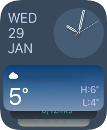 Press and hold anywhere on the screen.