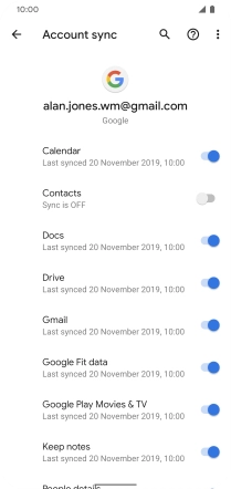 Press the indicator next to 