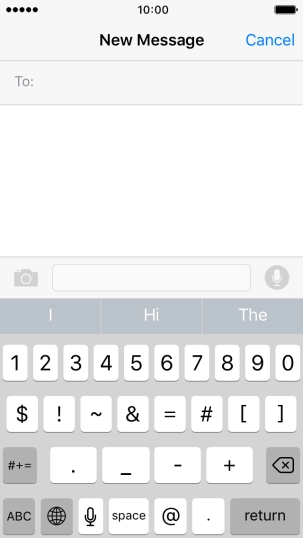 Press the required numbers and symbols.