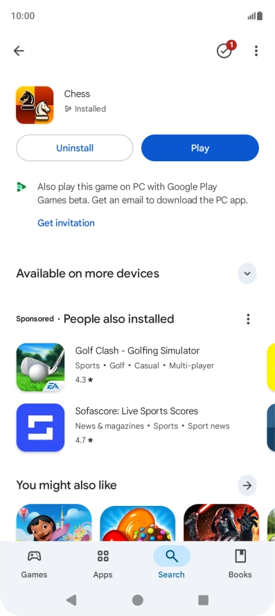 Press the Home key to return to the home screen.