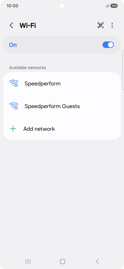 Press the menu icon.