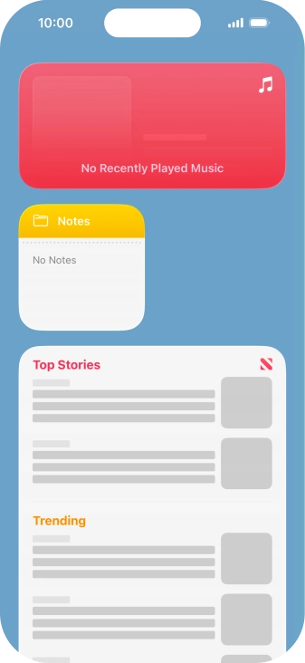 Press and hold the required Widget Stack.