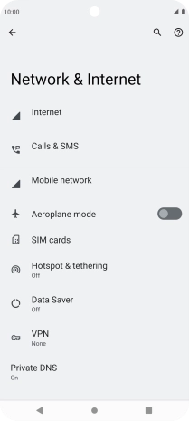 Press Mobile network.