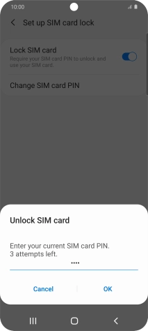 Key in your PIN and press OK.