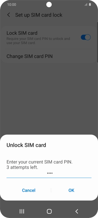 Key in your PIN and press OK.