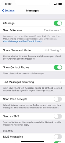 Press the indicator next to 