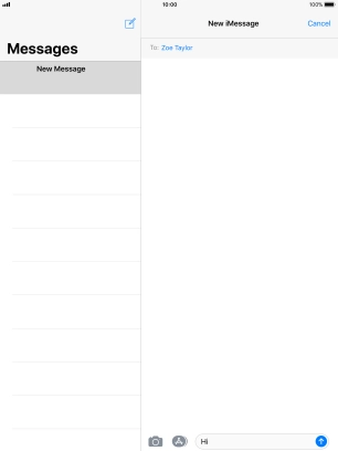 Press the send icon.