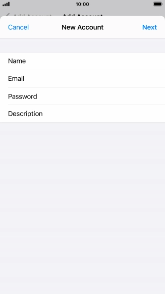 Press Description and key in the required name.