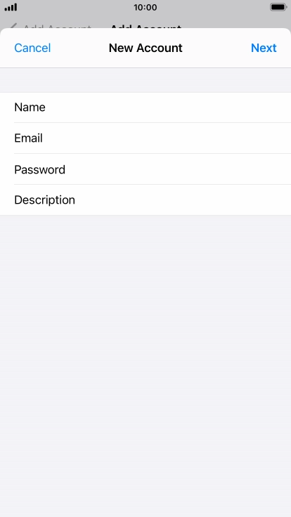 Press Description and key in the required name.