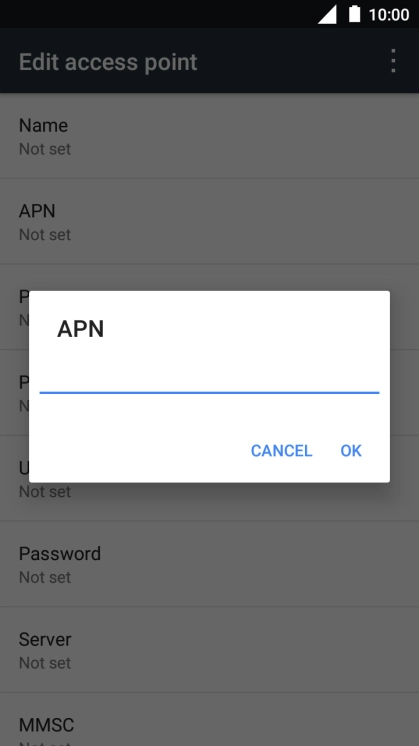 Key in live.vodafone.com and press OK.