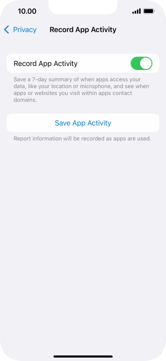 Press Save App Activity.
