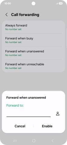 Key in +61414121121 and press Enable.