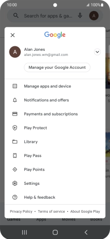 Press Manage apps and device.
