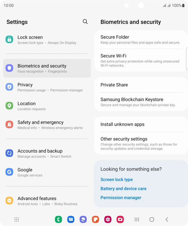 Press Other security settings.