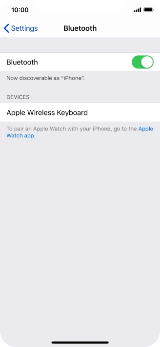 Press the required Bluetooth device and follow the instructions on the screen to pair the device with your phone.
