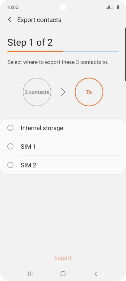 Press the name of the SIM.