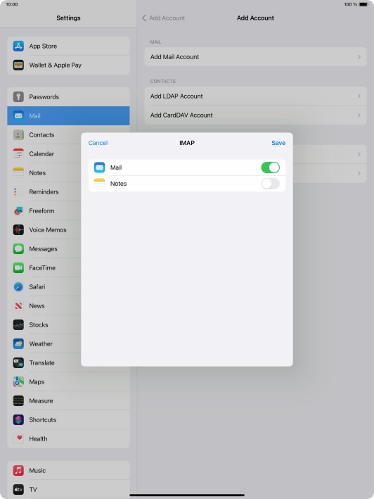 Press Save. Your email account has now been set up. To select more settings for incoming and outgoing server, proceed with the following steps.
