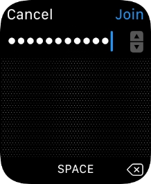 Key in the password for the Wi-Fi network and press Join. Key in the password for the Wi-Fi network and press Join.