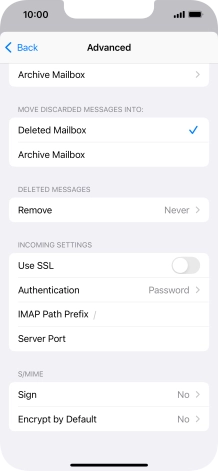 Press the indicator next to 