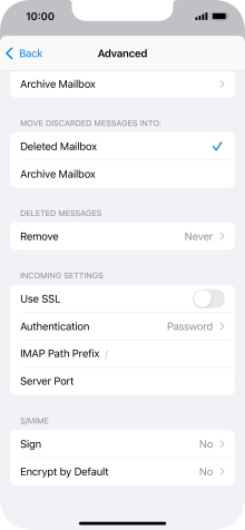 Press the indicator next to 