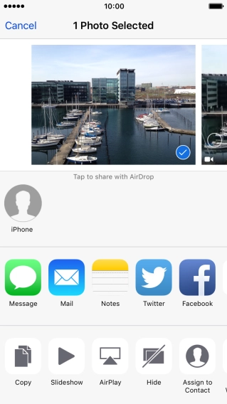 Press the required device.