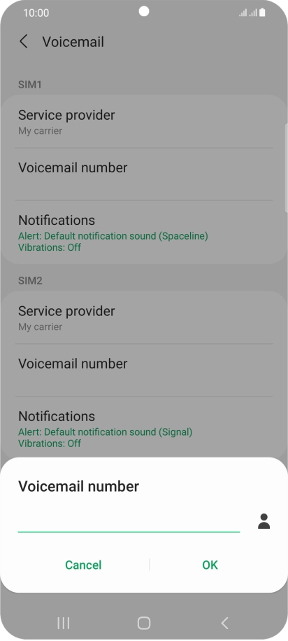 Key in +61414121121 and press OK.