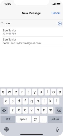 Press the required contact.