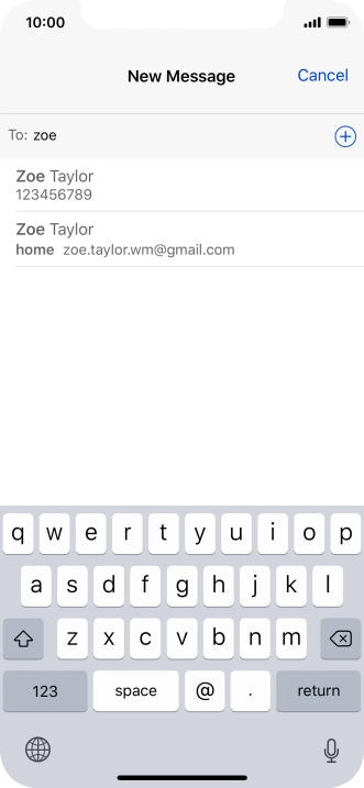 Press the required contact.