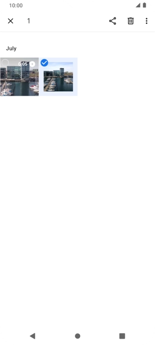 Press the required pictures or video clips.