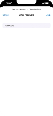 Key in the password for the Wi-Fi network and press Join.