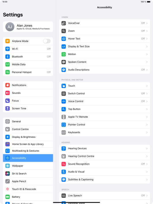 Press the required category below 